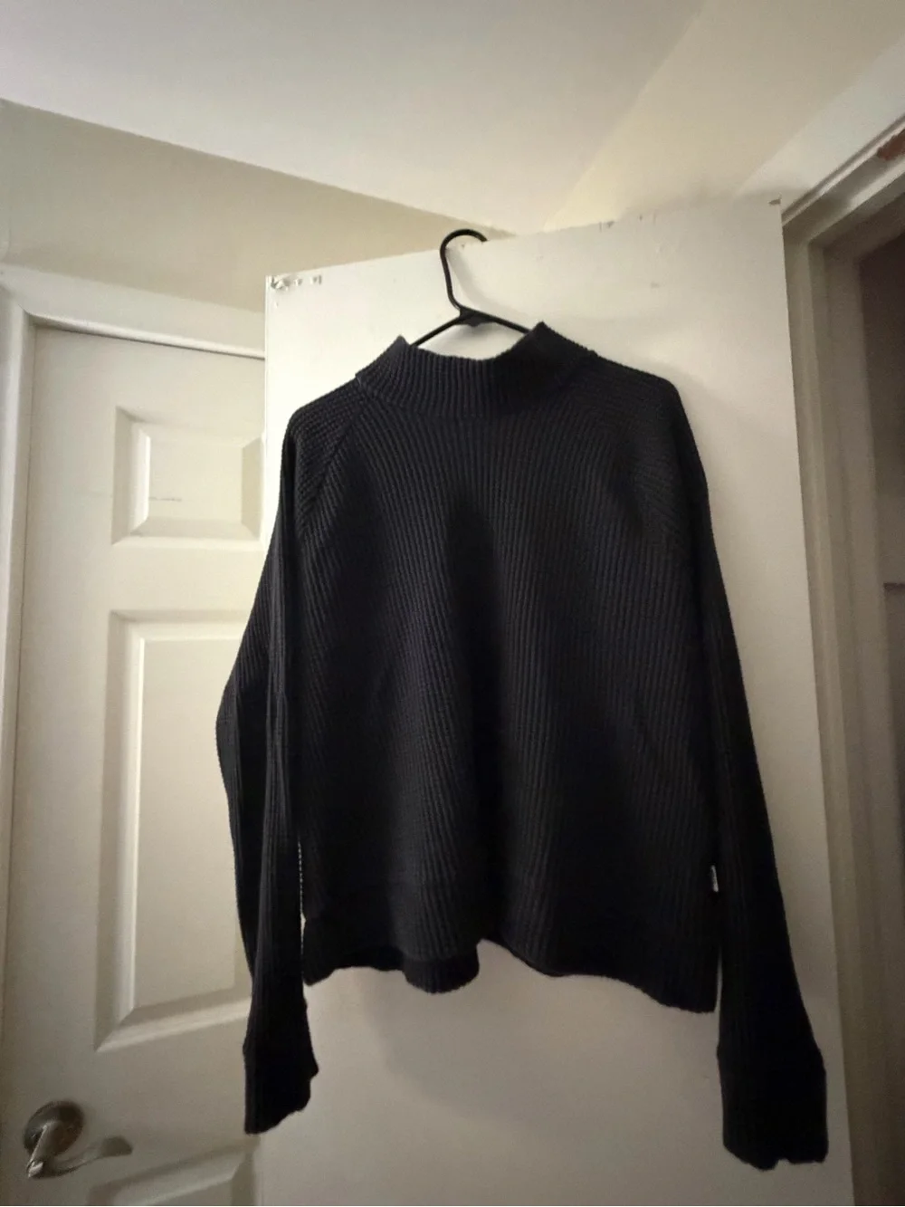 The North Face Men’s Black Waffle-Knit Crewneck Sweater